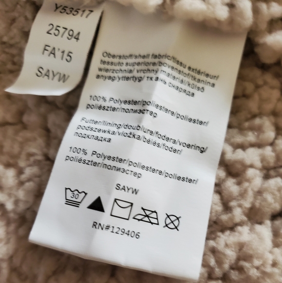 Venus Faux Leather and Fleece Lined Wrap Jacket - Picture 8 of 13